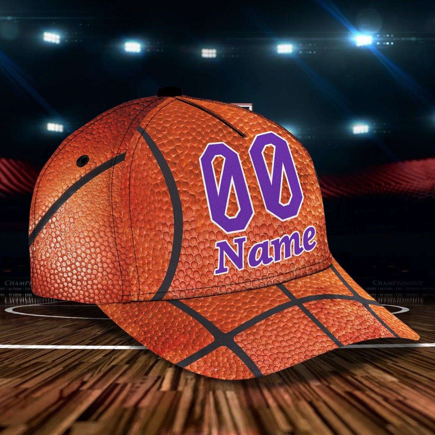 3D Classic Cap Basketball Personalized Name Cap Nama123 Lasfour CA1844