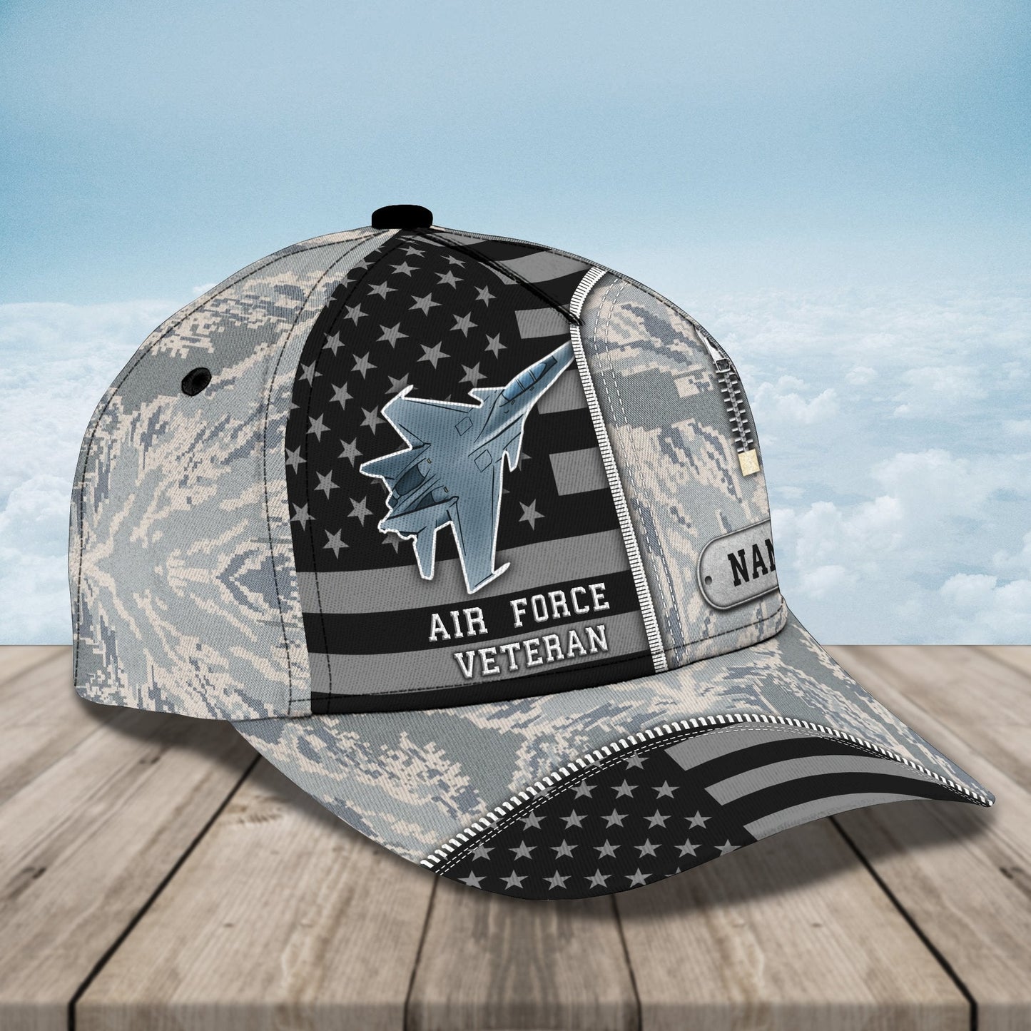 3D Classic Cap Air Force Veteran Personalized Name Cap 322 Lasfour CA1888