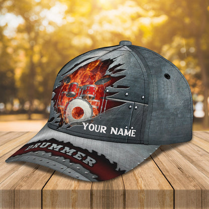 3D Classic Cap Drum Personalized Name Cap 143 Lasfour CA0876