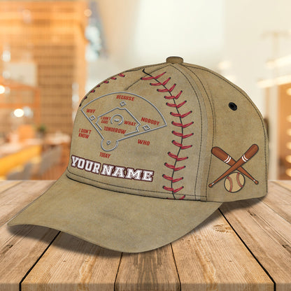 3D Classic Cap Baseball 02 Personalized Name Cap Lasfour CA0620