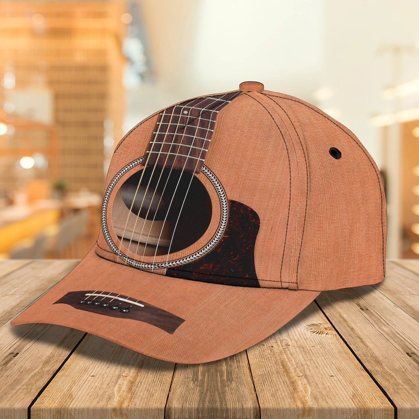 Personalized Guitar Caps Hat, 3D All Over Print Baseball Cap For Guitar Man, Present Guitar Lovers CO0421