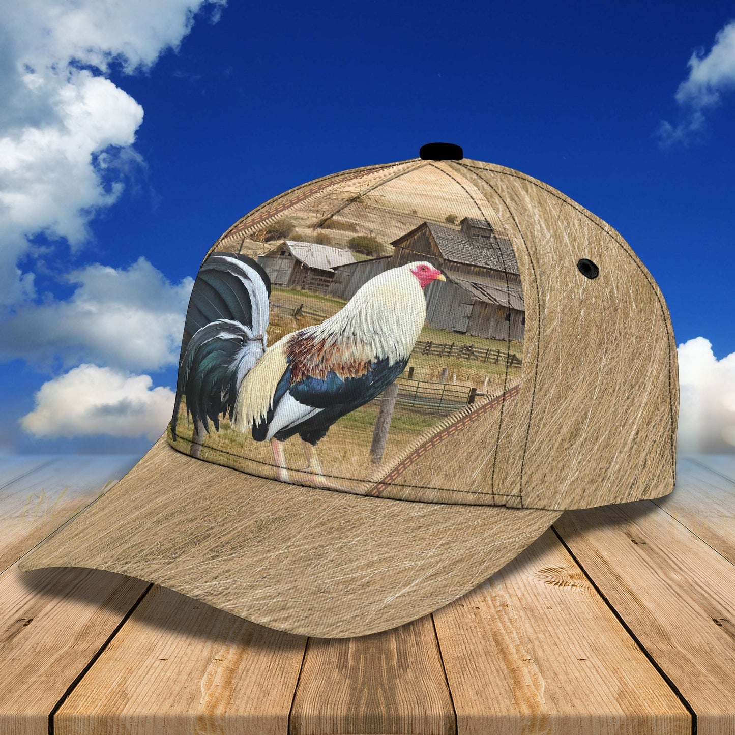 3D Classic Cap Rooster Personalized Name Cap 008 Lasfour CA0741