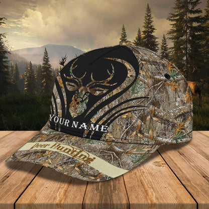 3D Classic Cap Deer Hungtingpersonalized Name Cap Lasfour CA1864