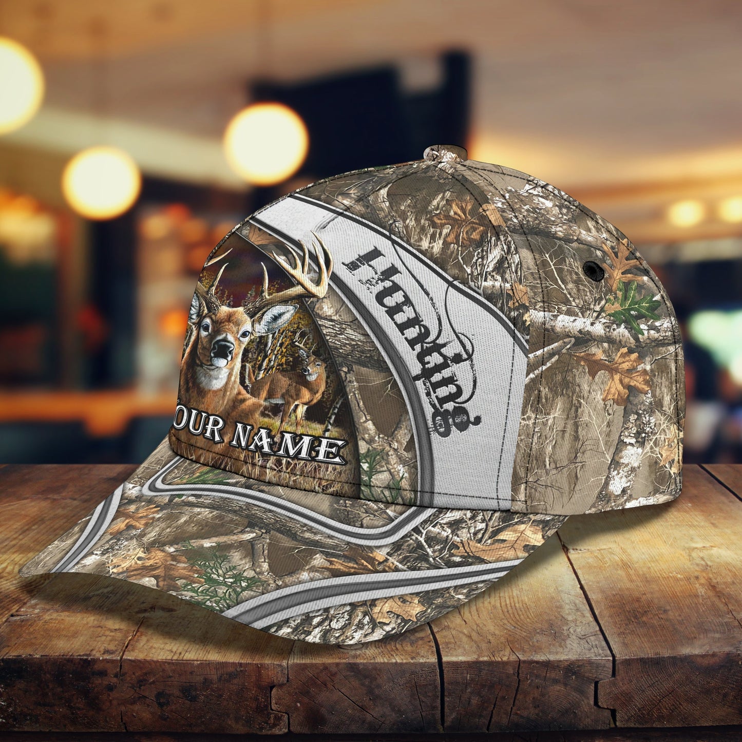 3D Classic Cap Hunting Personalized Name Cap 10 Lasfour CA2450