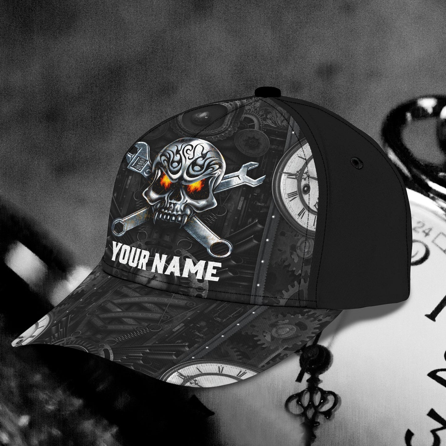 3D Classic Cap Mechanic Personalized Name Cap Lasfour CA0899