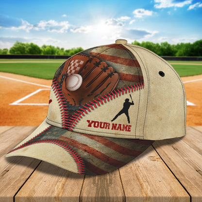 3D Classic Cap Baseball Personalized Name Cap Lasfour CA0604