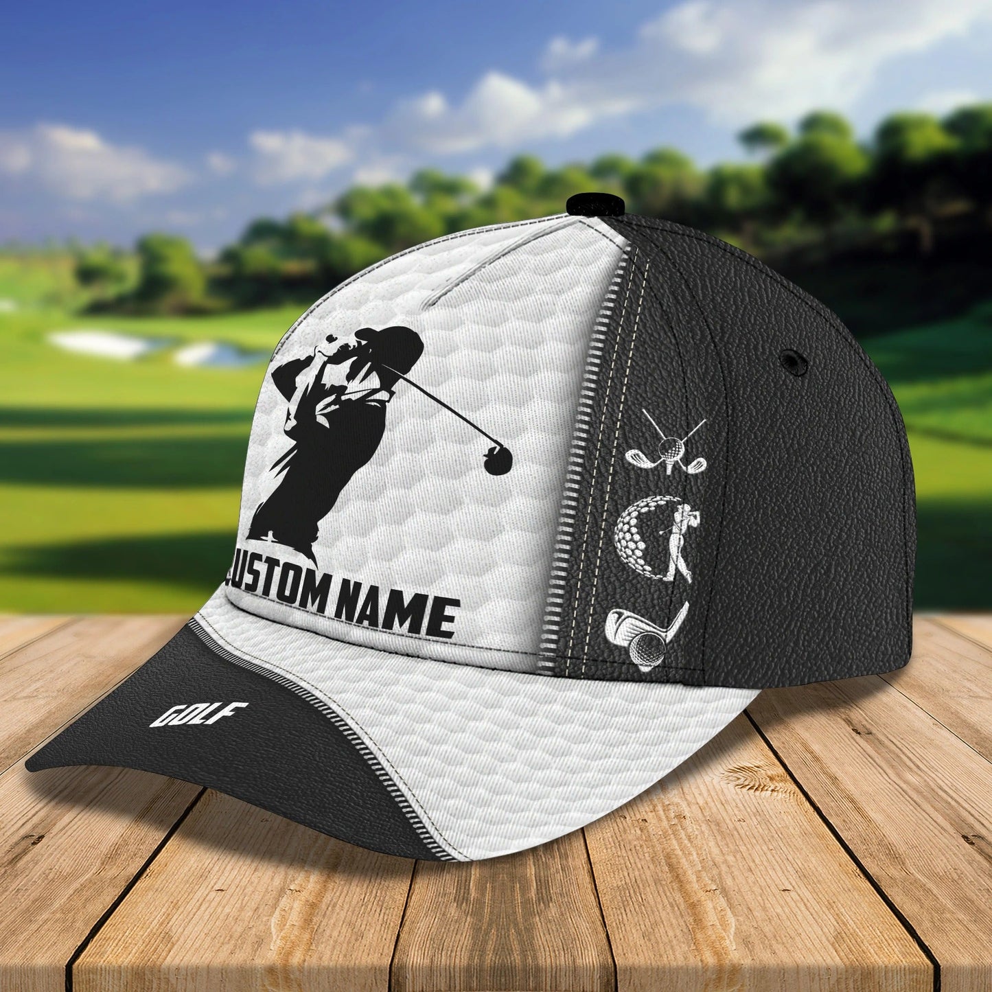 Personalized Golf Mens Cap Hat Full Printing, 3D Baseball Cap For Gofler, Dad Golf Gifts, Father Day Golfer Gift CO0359