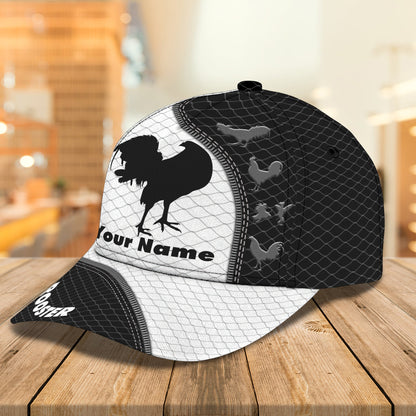 3D Classic Cap Rooster Personalized Name Cap Lasfour CA0653