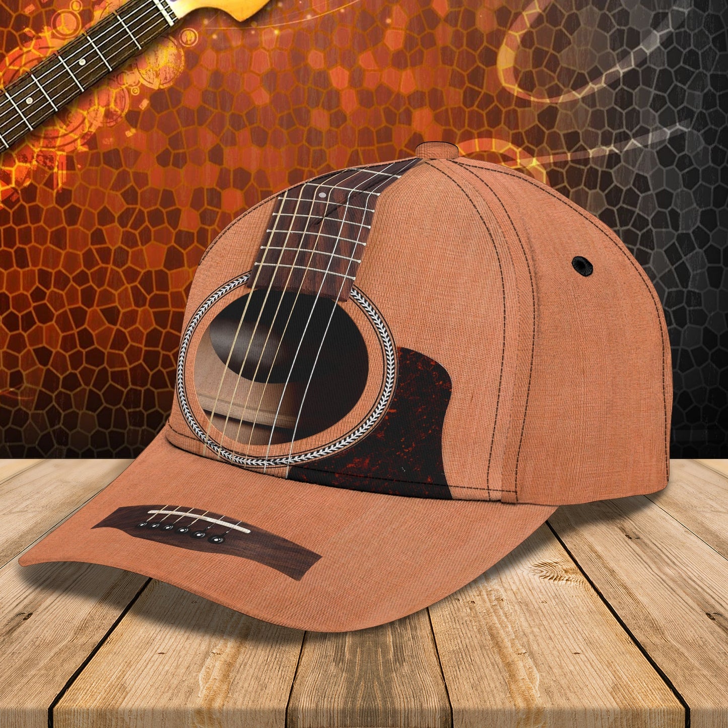 3D Classic Cap Guitarpersonalized Name Cap 3 Lasfour CA0507