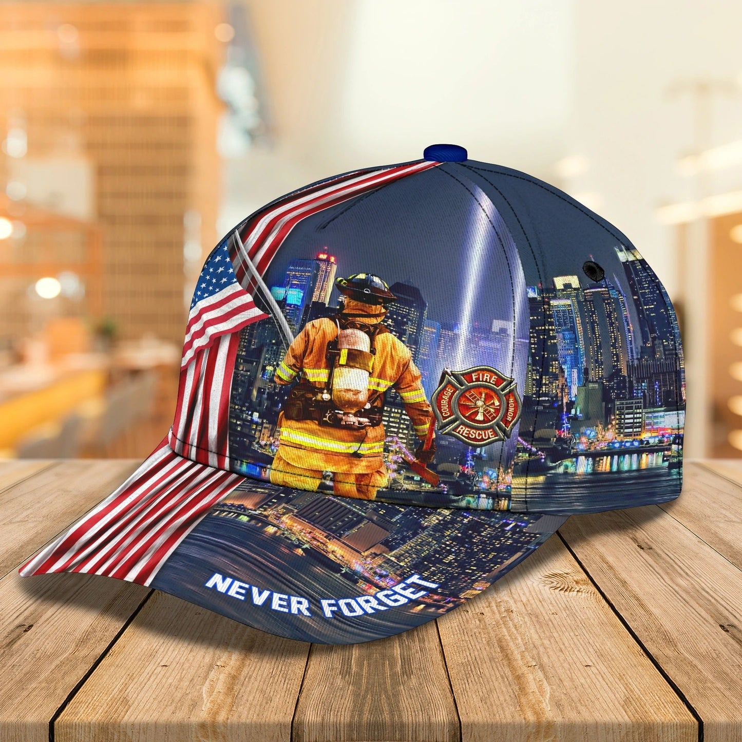 Personalized Classic Cap Firefighter Eagle For Men And Woman, Baseball 3D Firefighter Cap Hat CO0410