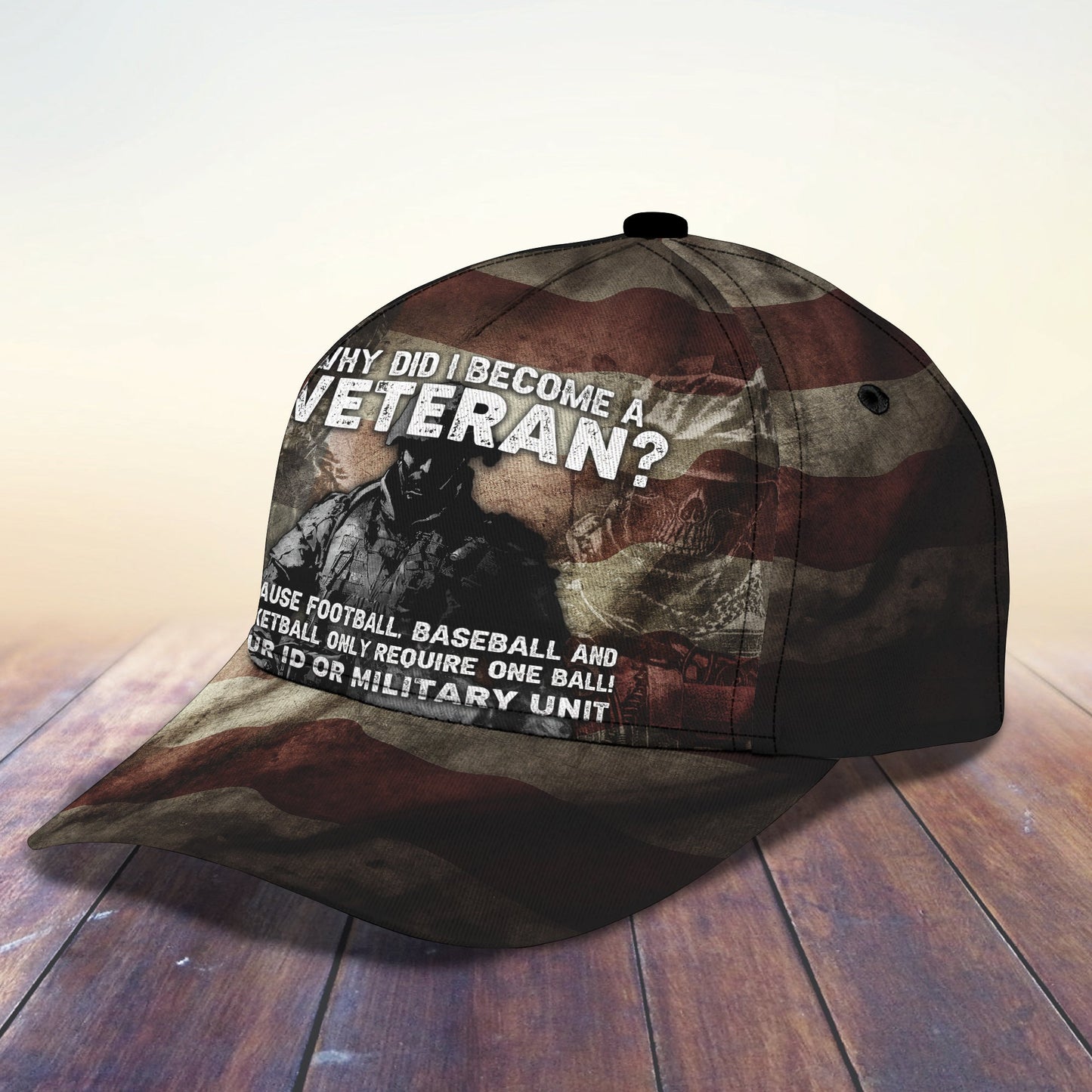 Veteran Personalized Name Cap, Why Did I Become A Veteran 3D Hat CA0239