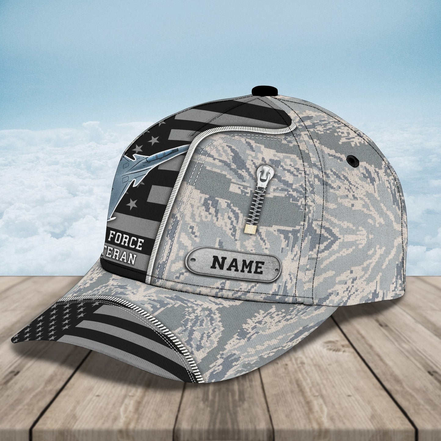 3D Classic Cap Air Force Veteran Personalized Name Cap 322 Lasfour CA1888