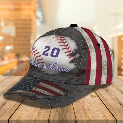 3D Classic Cap Baseball Personalized Name Cap Lasfour CA0824