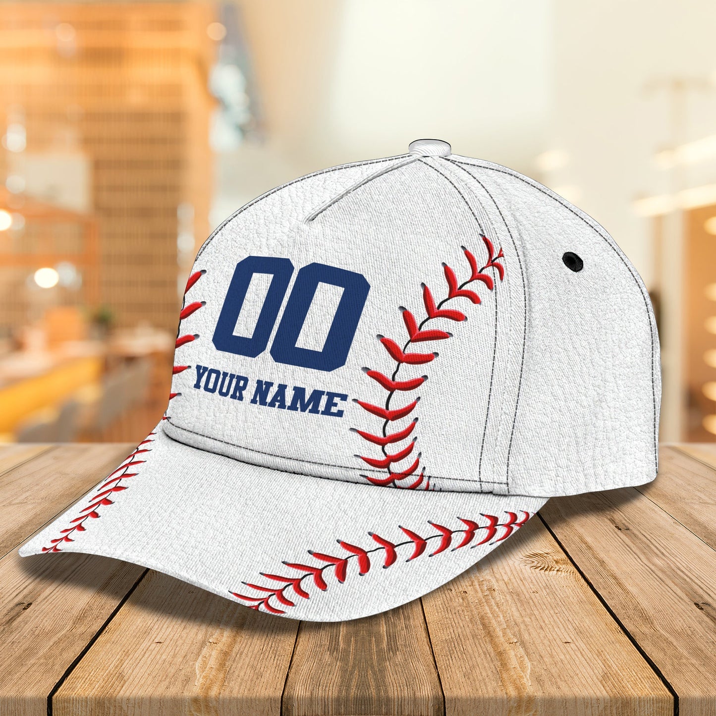 3D Classic Cap Baseball Personalized Name Cap Lasfour CA2194