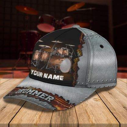 3D Classic Cap Personalized Name Cap Drum 01 Lasfour CA0643