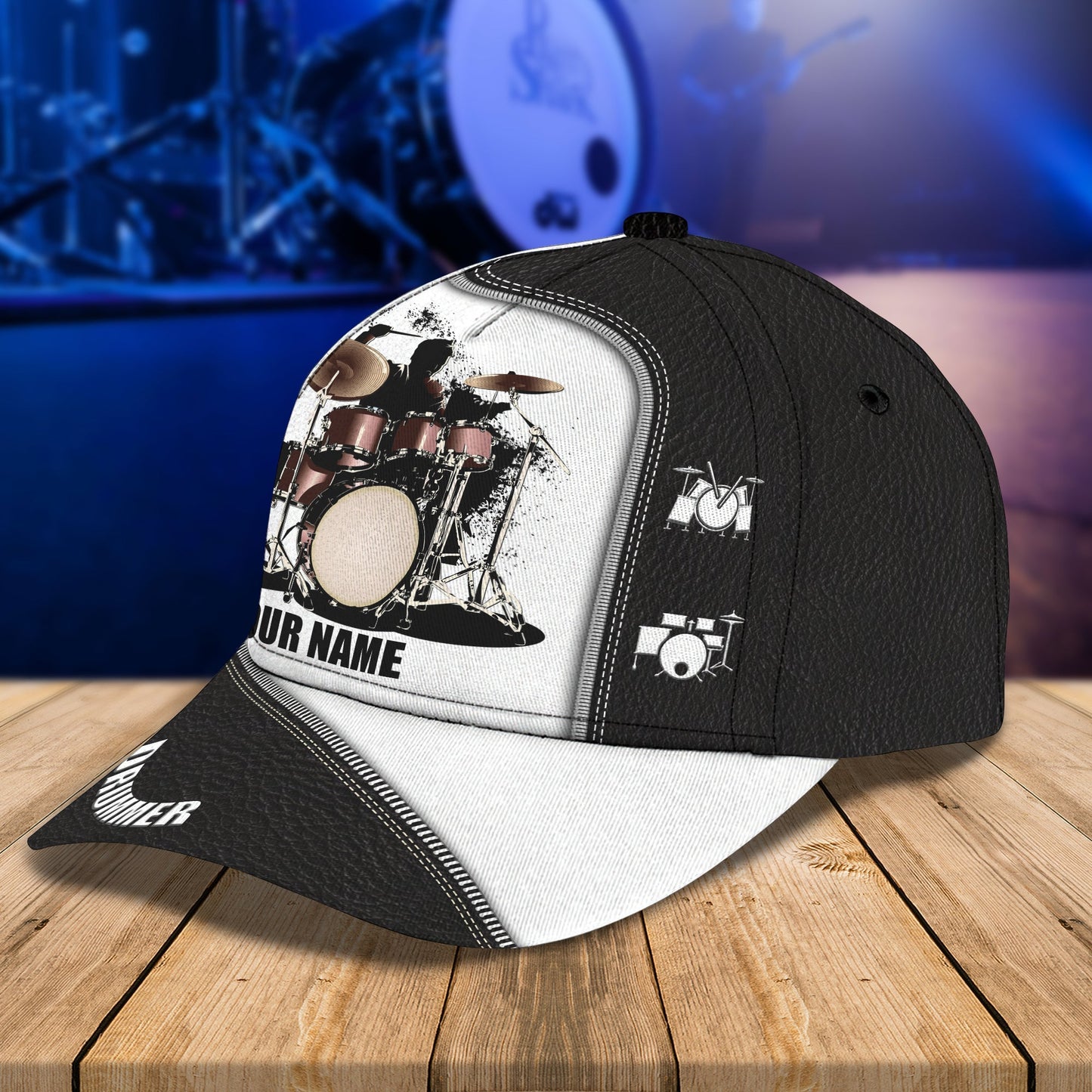 3D Classic Cap Personalized Name Cap Drum 04 Lasfour CA0757