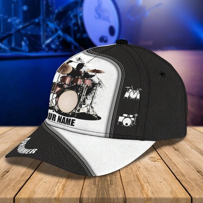 Custom Baseball 3D Cap Hat For Drummer, Drum Caps Hats, Birthday Present To Drum Lovers, Drummer Gifts CO0136