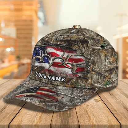 3D Classic Cap Hunting Personalized Name Cap Lasfour CA0697