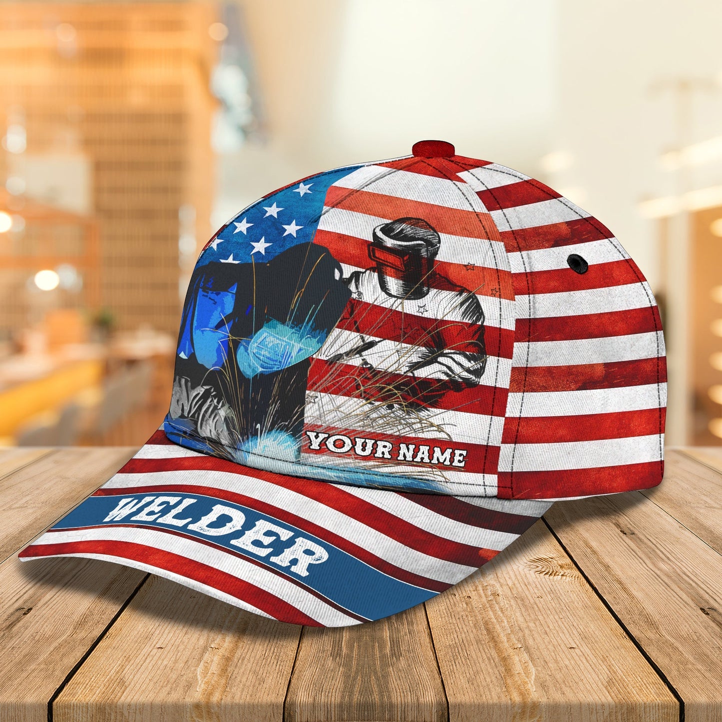 3D Classic Cap Welder Personalized Name Cap Lasfour CA0870