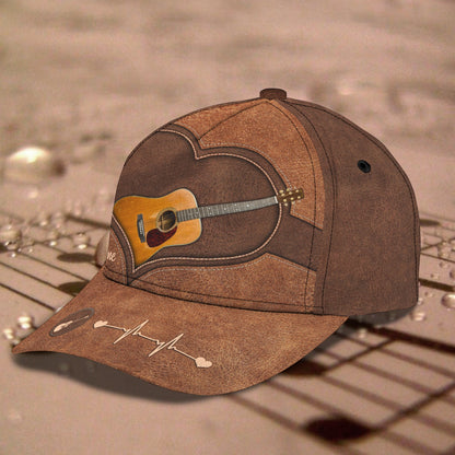 3D Classic Cap Love Guitar Personalized Name Cap Lasfour CA0626