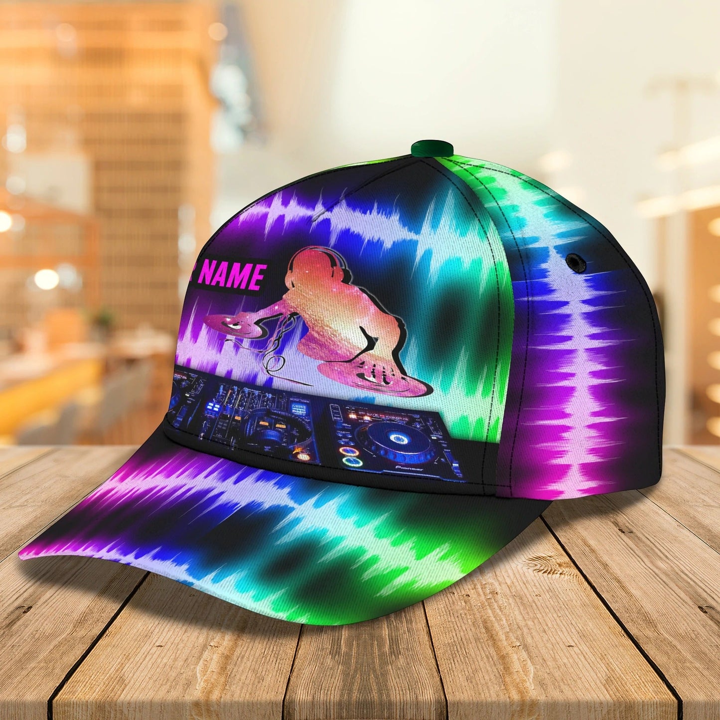 Personalized Colorful 3D Classic Cap Hat For Disc Jockey, Dj Baseball Cap Hat, Nonstop Bar Club Cap Hat For Him Her CO0537