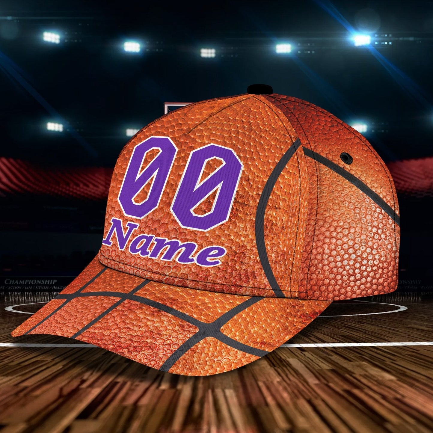 3D Classic Cap Basketball Personalized Name Cap Nama123 Lasfour CA1844