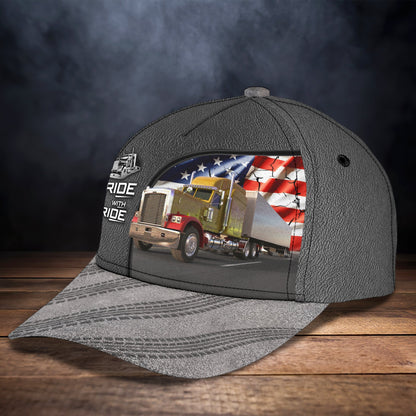 3D Classic Cap Truck Driver Personalized Name Cap Lasfour CA2181