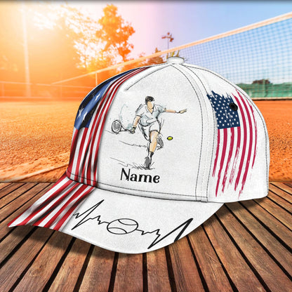 3D Classic Cap Tennis personalized Name Cap Lasfour CA1196