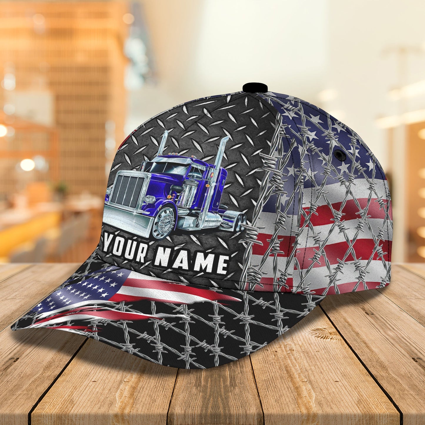 3D Classic Cap Trucker 020 Personalized Name Cap Lasfour CA0727