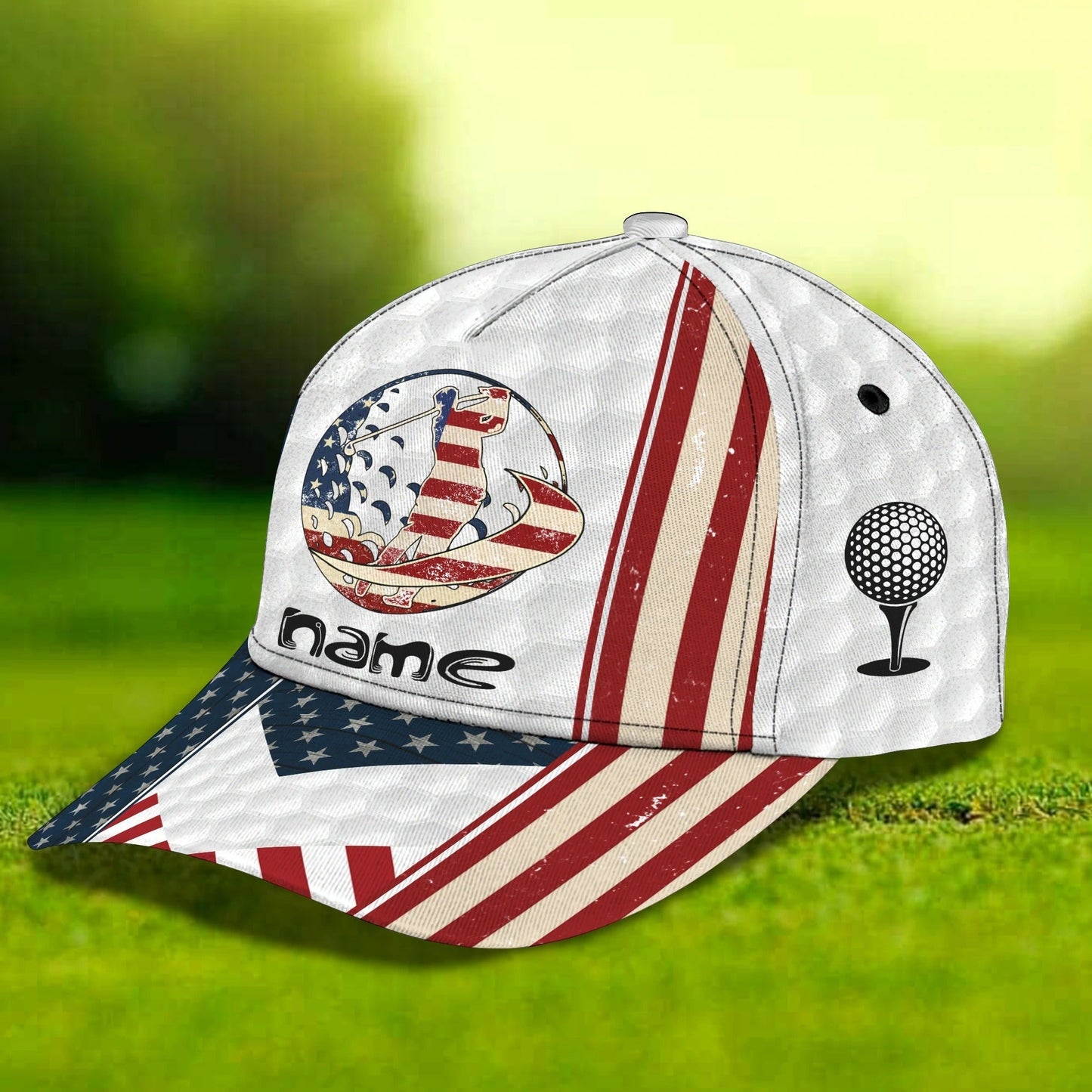 3D Full Print Classic Cap Hat For Golfer, American Golfer Gifts, Good Quality Golf Cap For Men And Woman CO0379