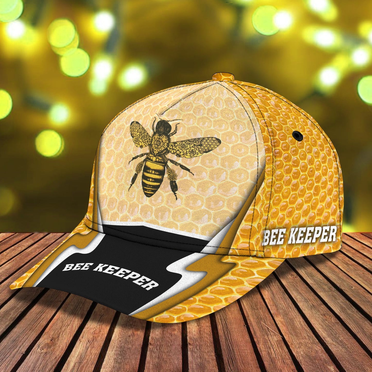 3D Classic Cap Bee Keeper Personalized Name Cap For Bee Keeper Lasfour CA1403