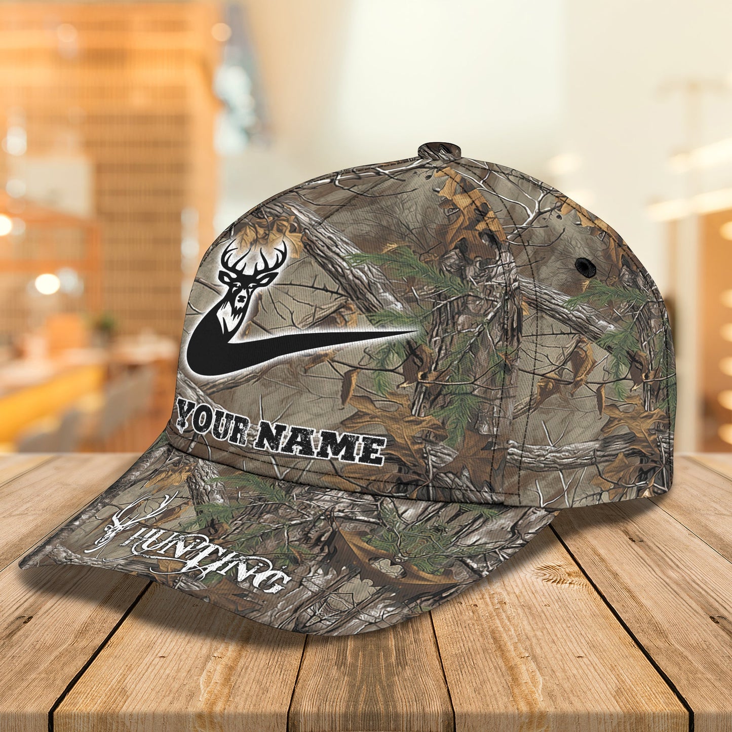 3D Classic Cap Hunting Personalized Name Cap Lasfour CA1053