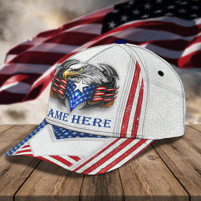 3D Classic Cap America Egagle Personalized Name Cap 02 Lasfour CA0557