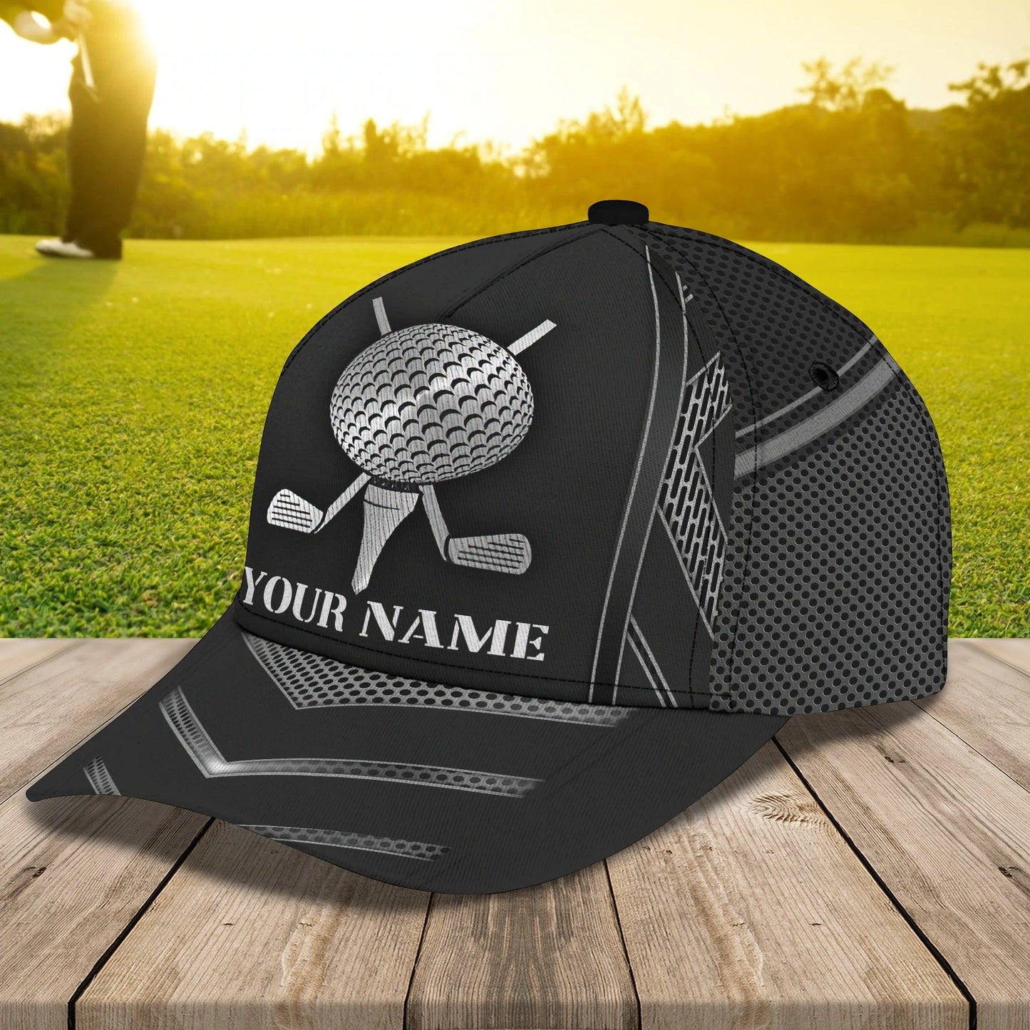 Personalized With Name Mens Golf Hat, 3D Full Print Baseball Cap For Golfer, All Over Print Golf Caps CO0343