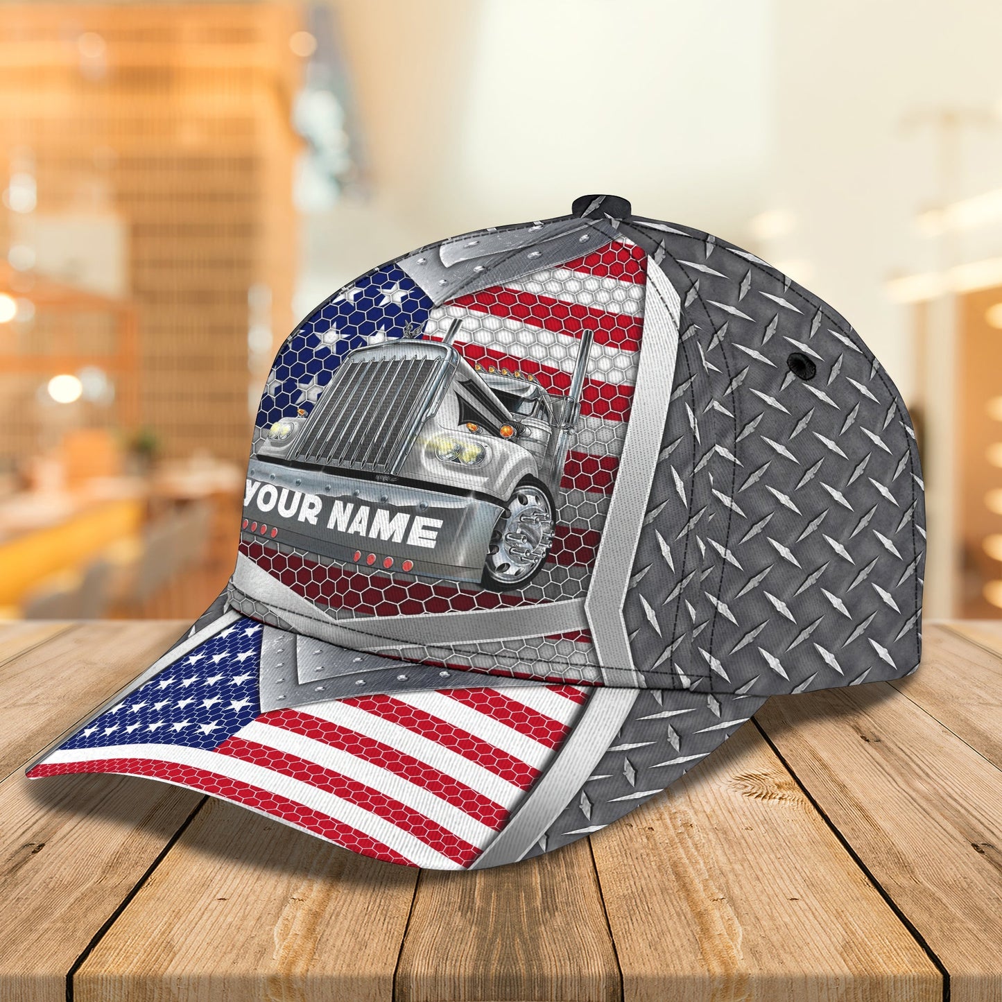 3D Classic Cap Trucker Cap1Personalized Name Cap Lasfour CA0536