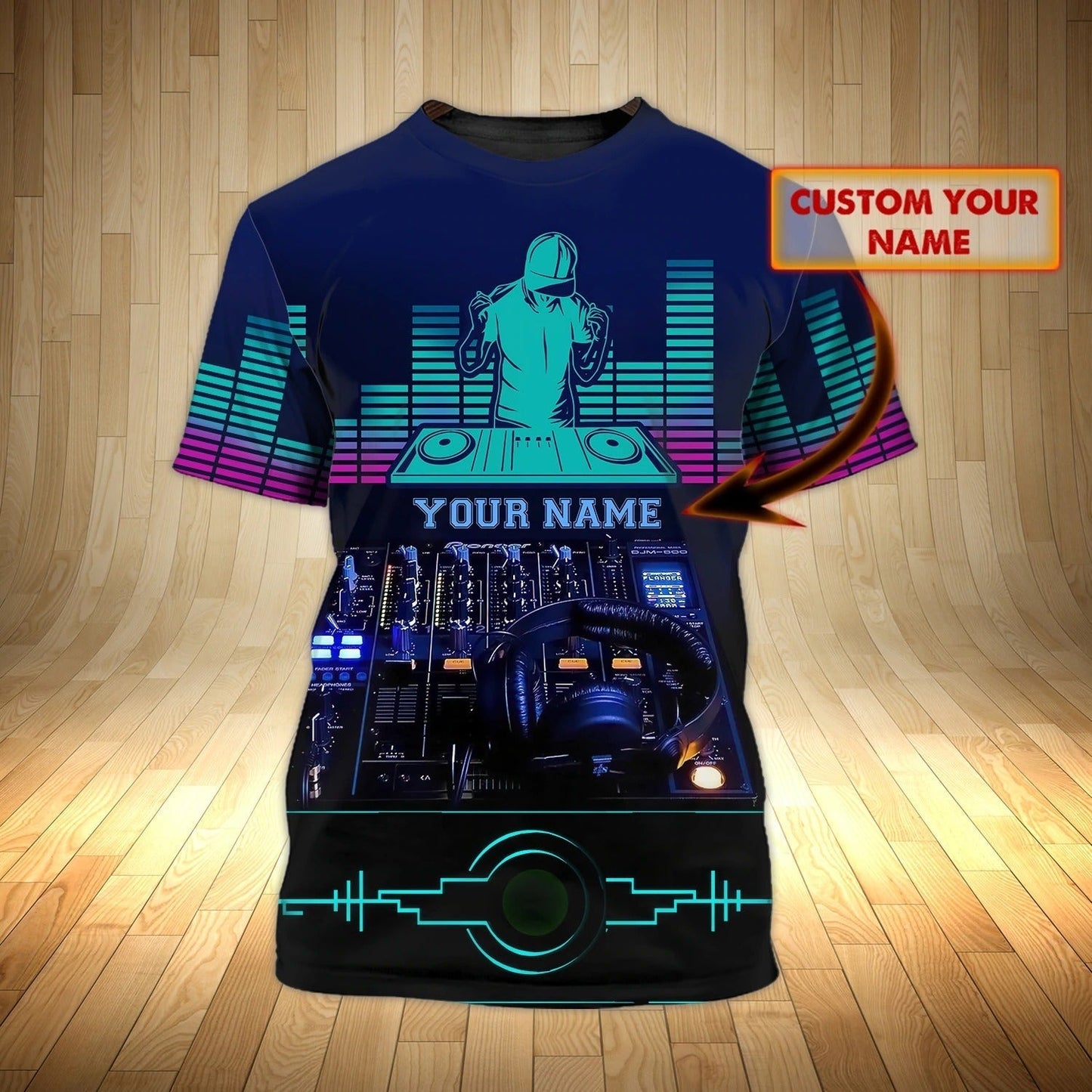 Customized With Name 3D All Over Printed Dj Shirt, Disc Jockey Shirts, Dj Gift For Him Her, Present To A Dj TO0707