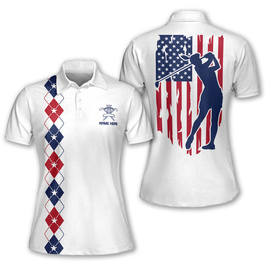 American Flag Golf Polo Shirt GW0018