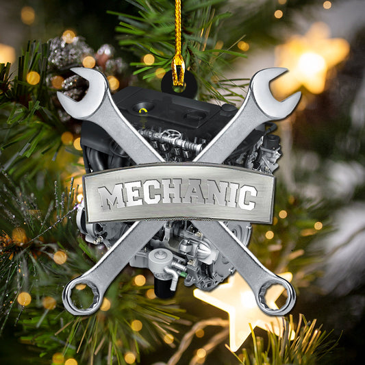 Mechanic Tool Christmas Ornament, Mechanic Acrylic Ornament, Idea Gift for Mechanican SO1172