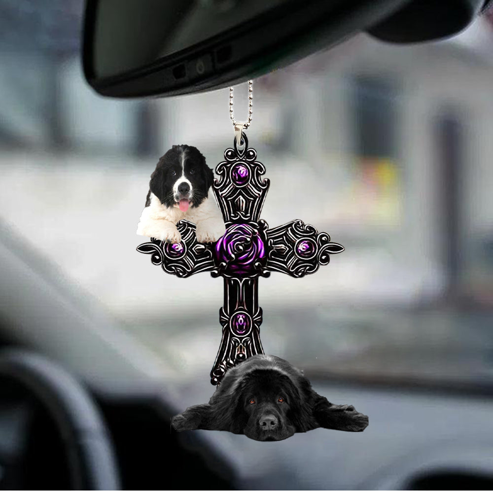 Newfoundland Pray For God Car Hanging Ornament Dog Pray For God Ornament Lasfour OO0751