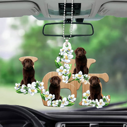 Newfoundland Love Flowers Dog Lover Car Hanging Ornament Gift For New Car OO0892