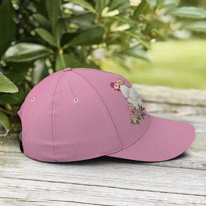 Funny Chicken Countryside Pink Baseball Cap Lasfour CO0920