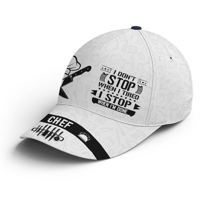 White BaseBall Cap For Chef Drawing Vector Style Lasfour CO0973