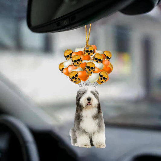 Old English Sheepdog Halloween Car Ornament Dog Ornament For Halloween OO1159