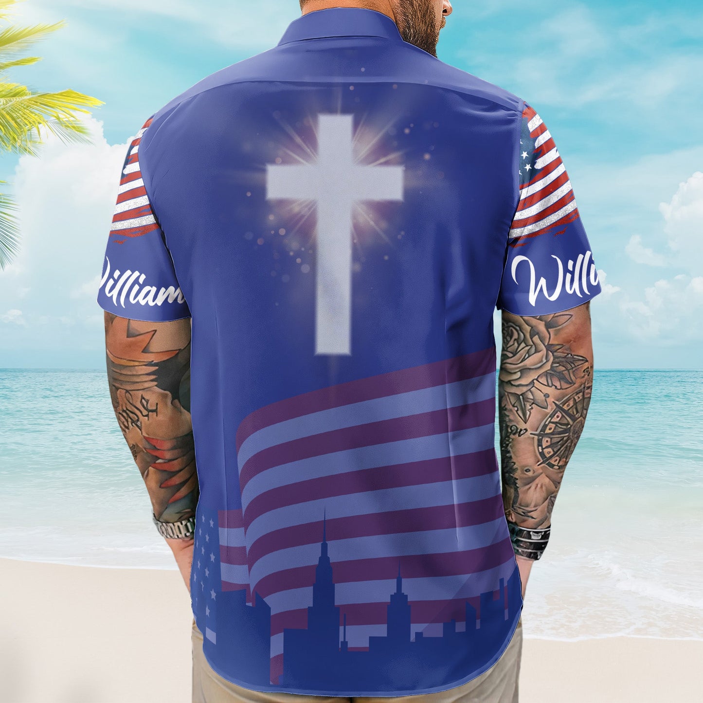 One Nation Under God Christian 4th Of July Hawaiian Shirt - Custom Hawaiian Shirts HA0108