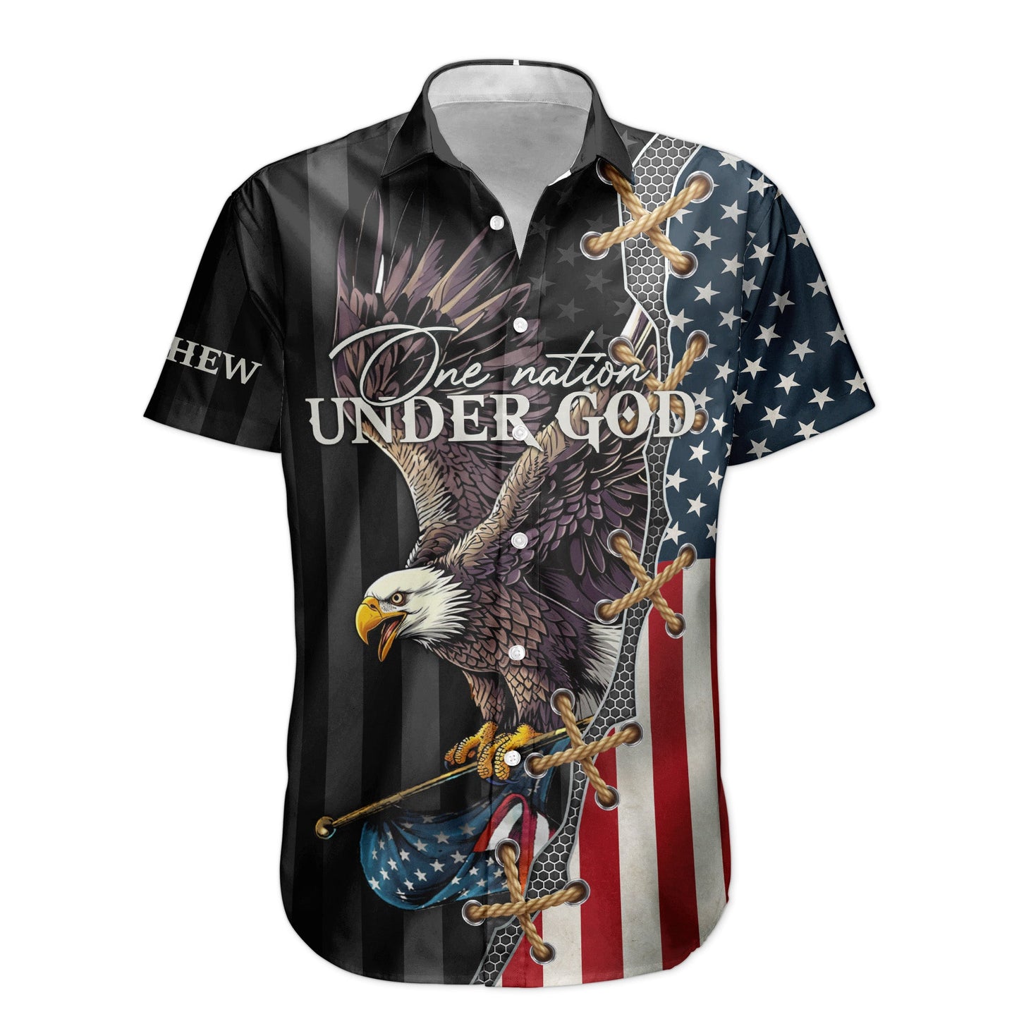 One Nation Under God Jesus Christian 4 Of July Hawaiian Shirt - Custom Hawaiian Shirts HA0097