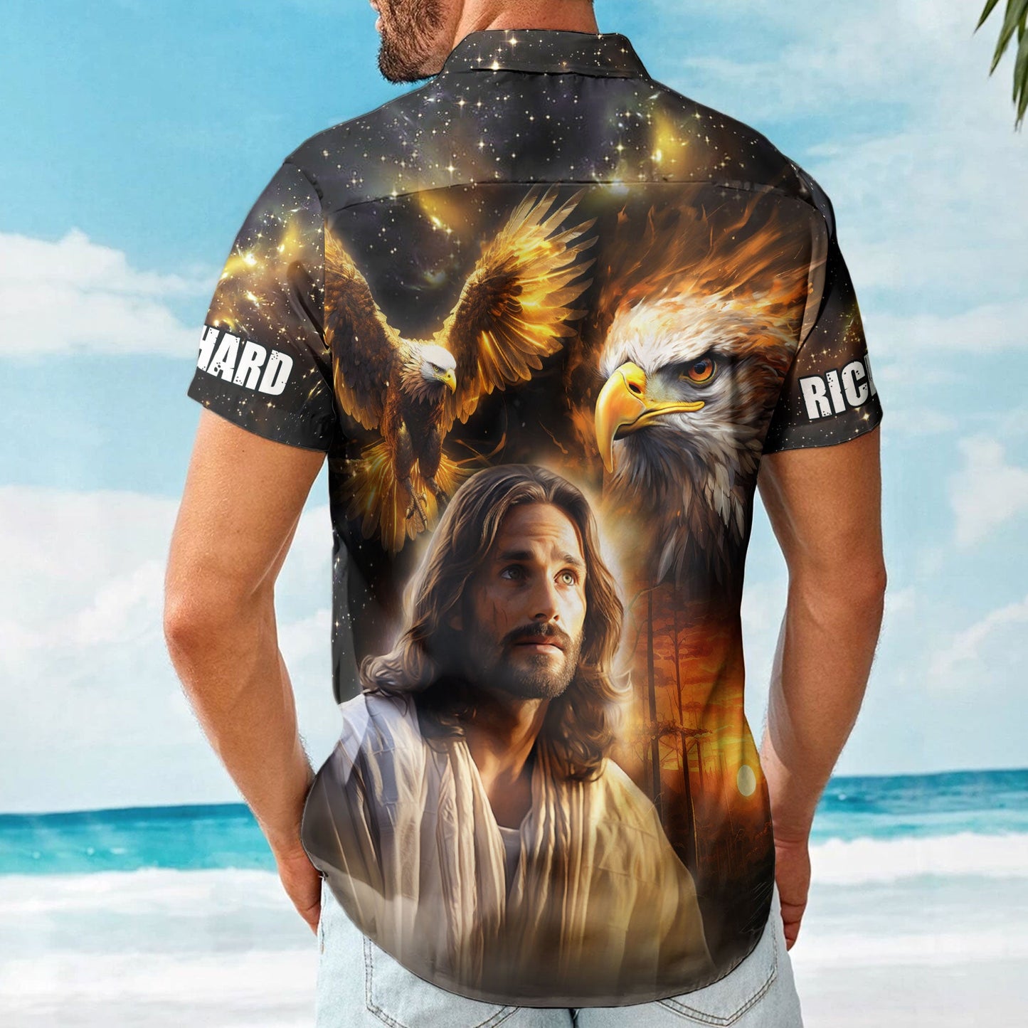 One Nation Under God Jesus Hawaiian Shirt - Custom Hawaiian Shirts HA0102