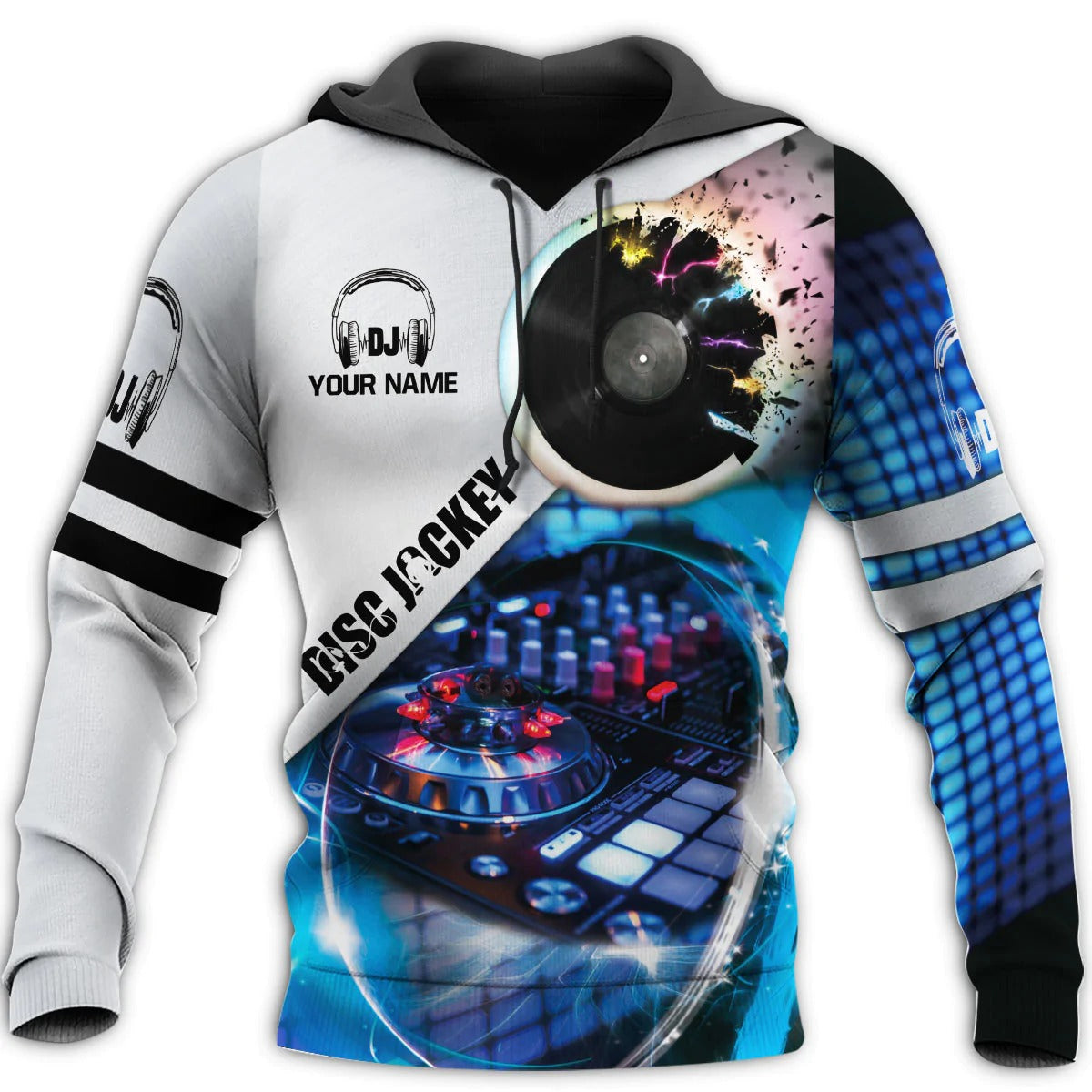 3D All Over Print Disc Jockey Hoodie, DJ Shirts Custom, Winter DJ Clothing TO0074