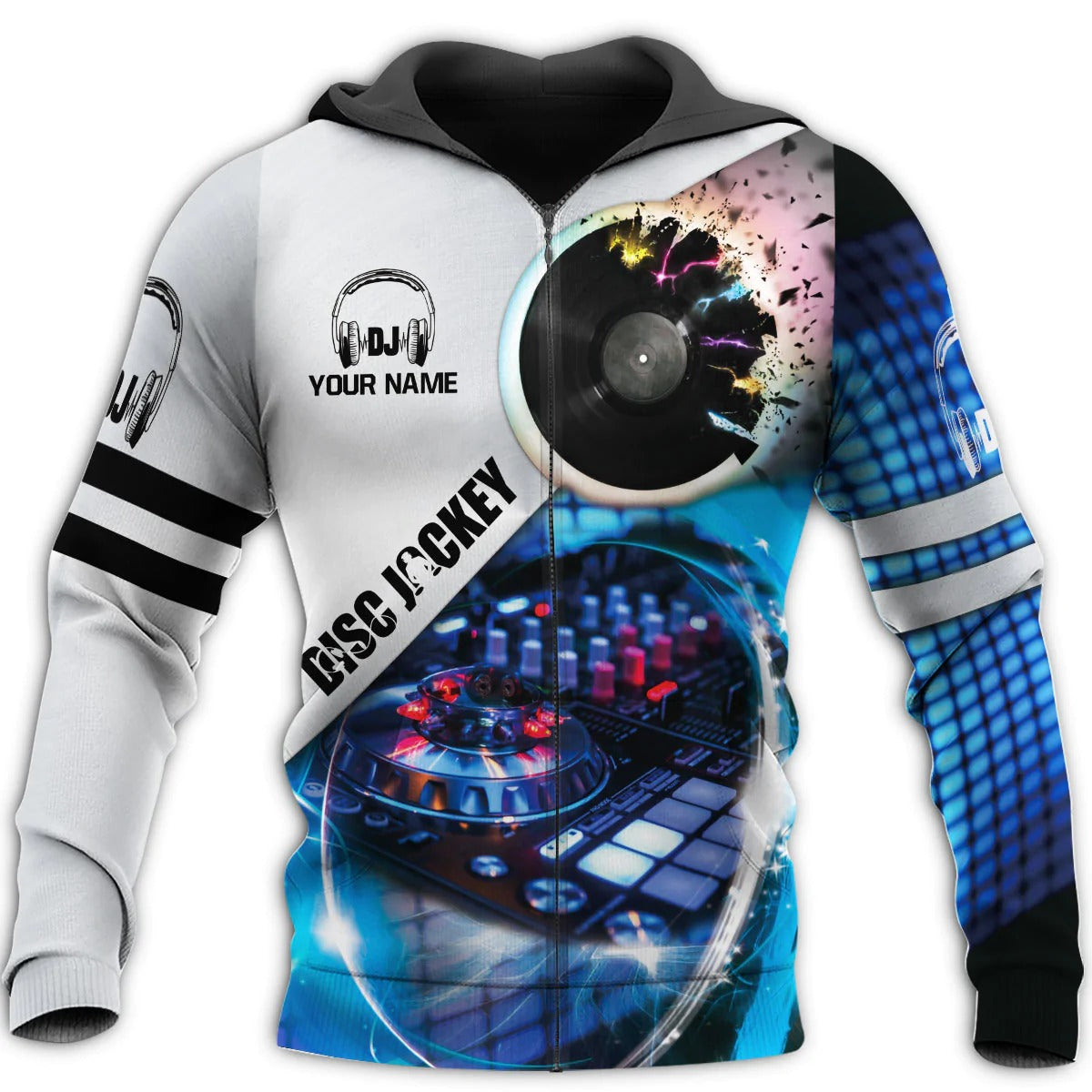 3D All Over Print Disc Jockey Hoodie, DJ Shirts Custom, Winter DJ Clothing TO0074