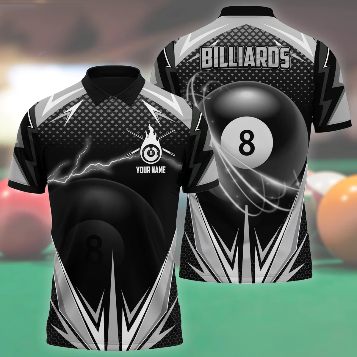 3D Print Billiard Shirt Men Women, Custom Billiard Polo Shirt , Billiard For Him Her, Billiard Team Gift SO0760