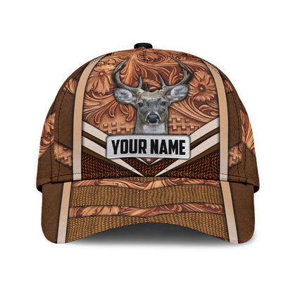 Personalized Brown Hunting Baseball Cap Hat For Men And Women Hunting Gift For Son Dad CO0640